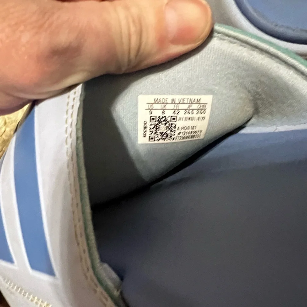 Adidas Adilette Striped Platform Blue Slides